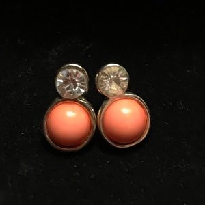 Coral stud earrings